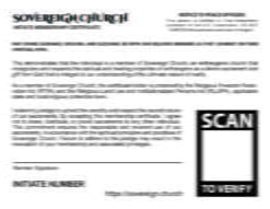 Sovereign Church Membership Certificate